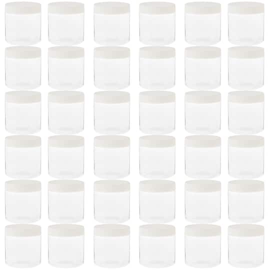 36 Pack: Plastic Storage Jar by Simply Tidy™, 8oz.